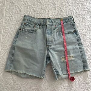 Levi's 501 Light Blue jean shorts